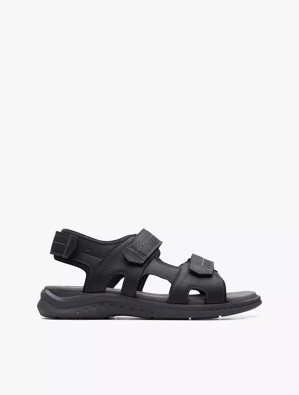 Jual Clarks Clarks Men's Sandals Walkford Walk- Black - Black Original ...