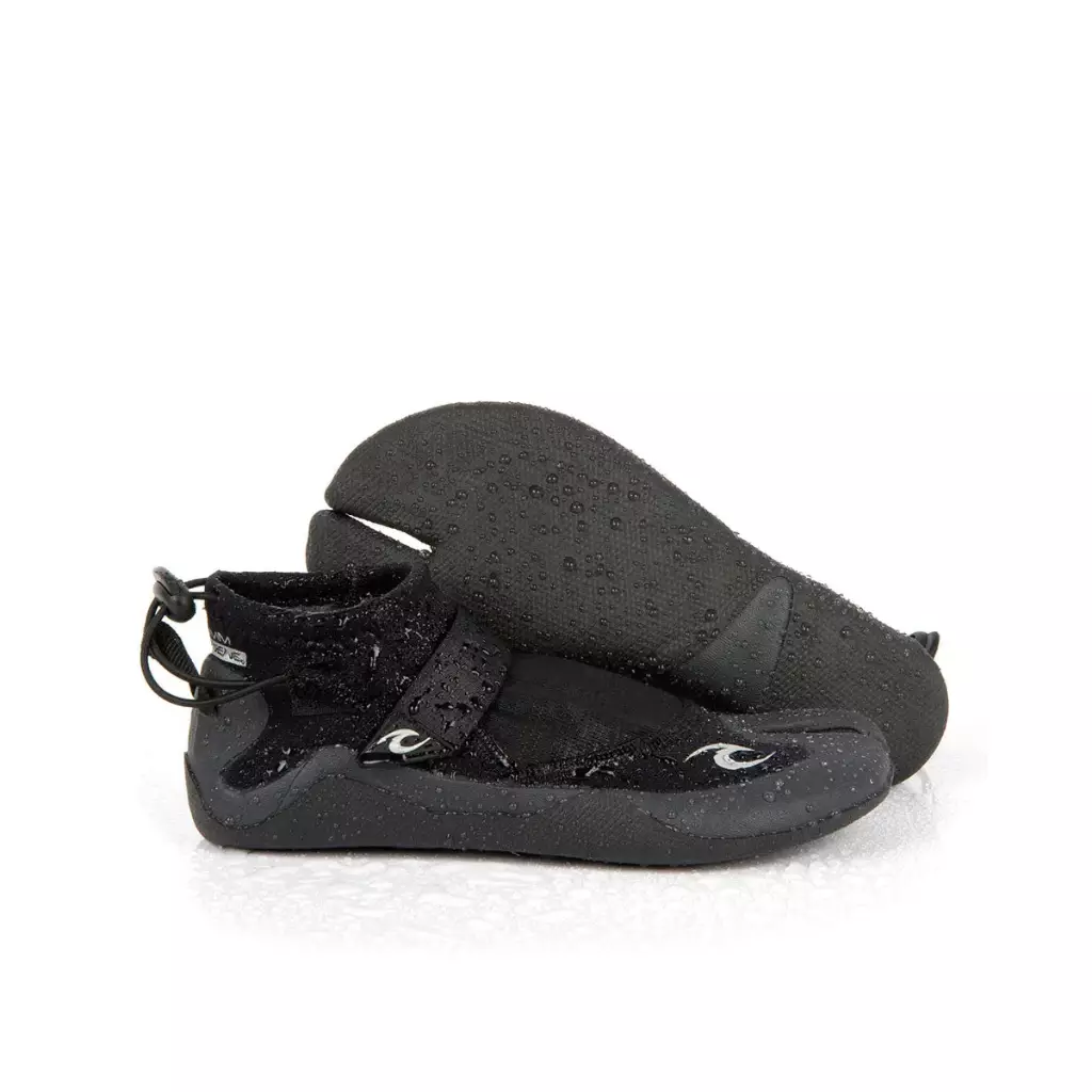 Rip Curl Reefer Boot 1.5mm Split Toe Booties Black / Charcoal