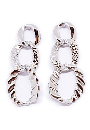 BELLE LIZ silver Silver Three Hoop Earrings A5299AC0D483CDGS_1
