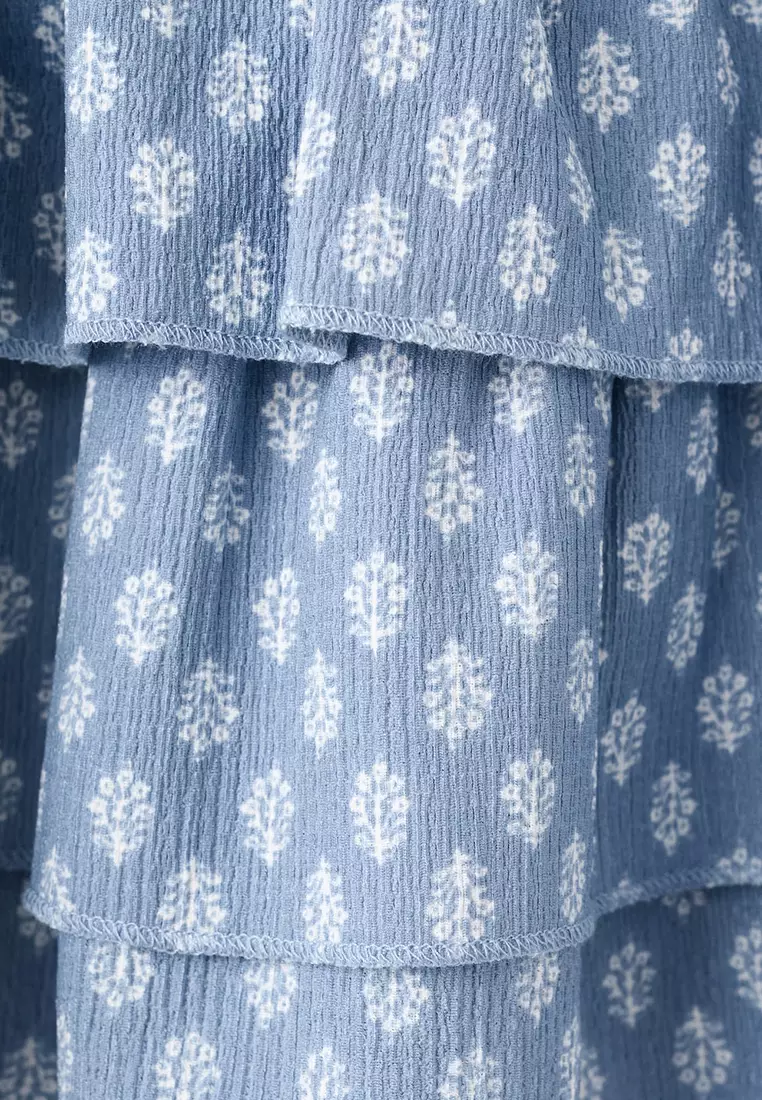 Printed Ruffle Skirt