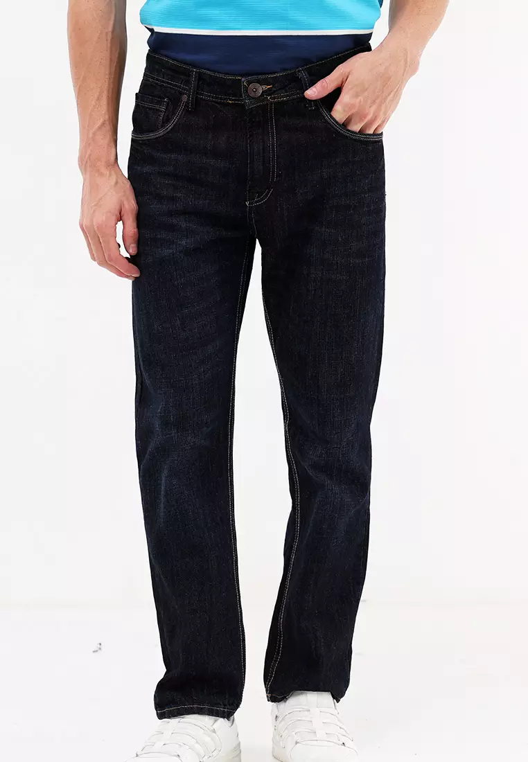 Buy Bossini Men Premium Denim Pants Slim Tapered Jeans 2025 Online