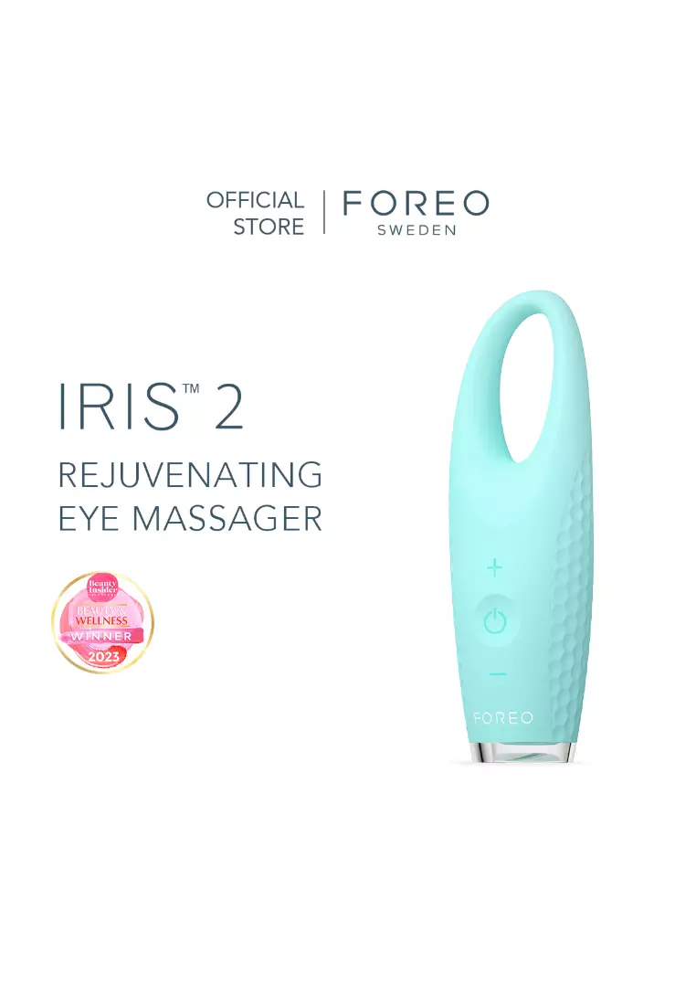 FOREO IRIS 2 Lymphatic Drainage Eye Massager - Dark Eye Circle & Eye Bags Remover | Enhanced Eye Cream Absorption | Anti Wrinkle Eye Puffiness Reducer - Mint