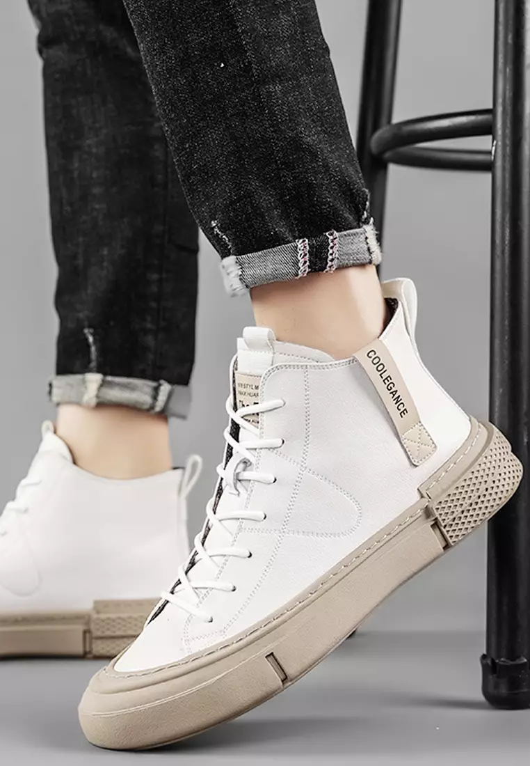White leather high tops womens outlet