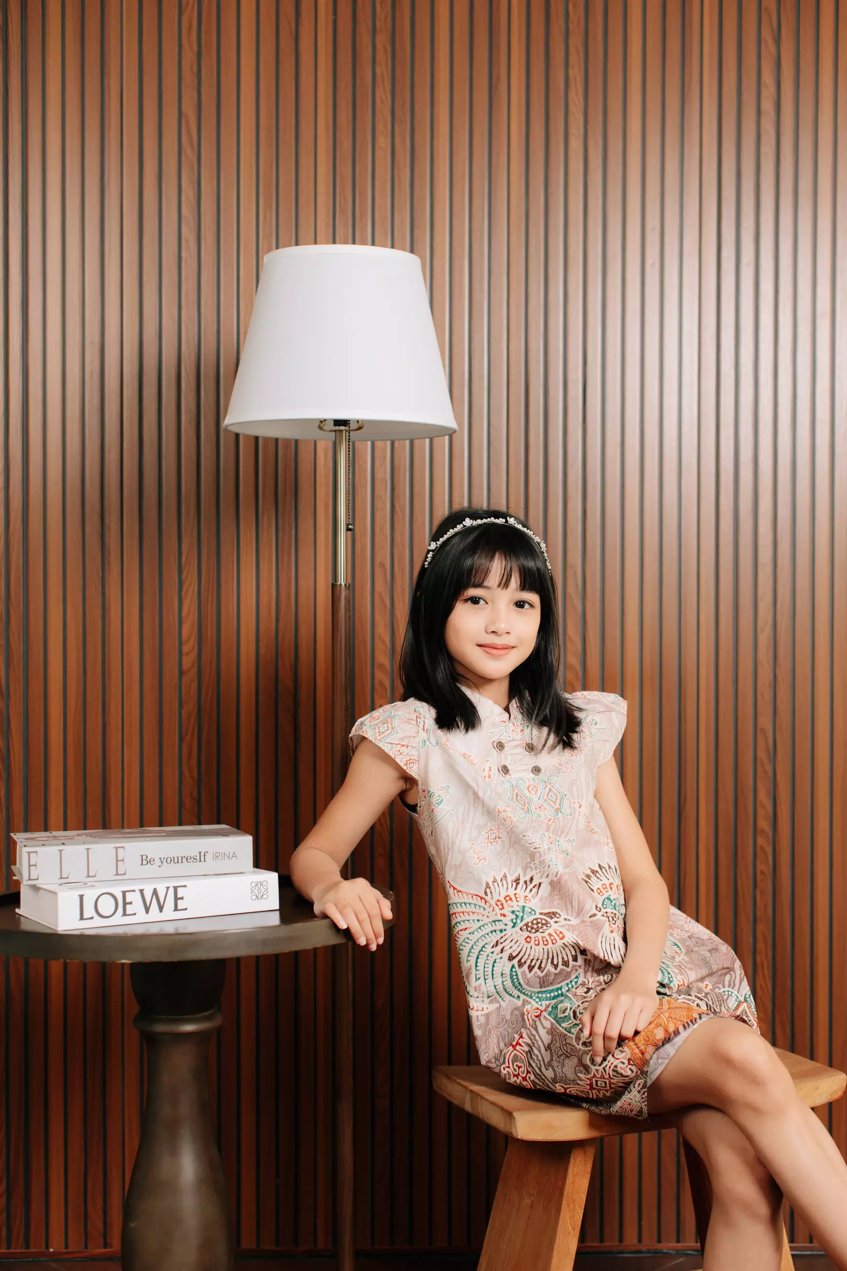 Ravela Pink Dress Batik Anak Wanita Lengan Pendek Katun