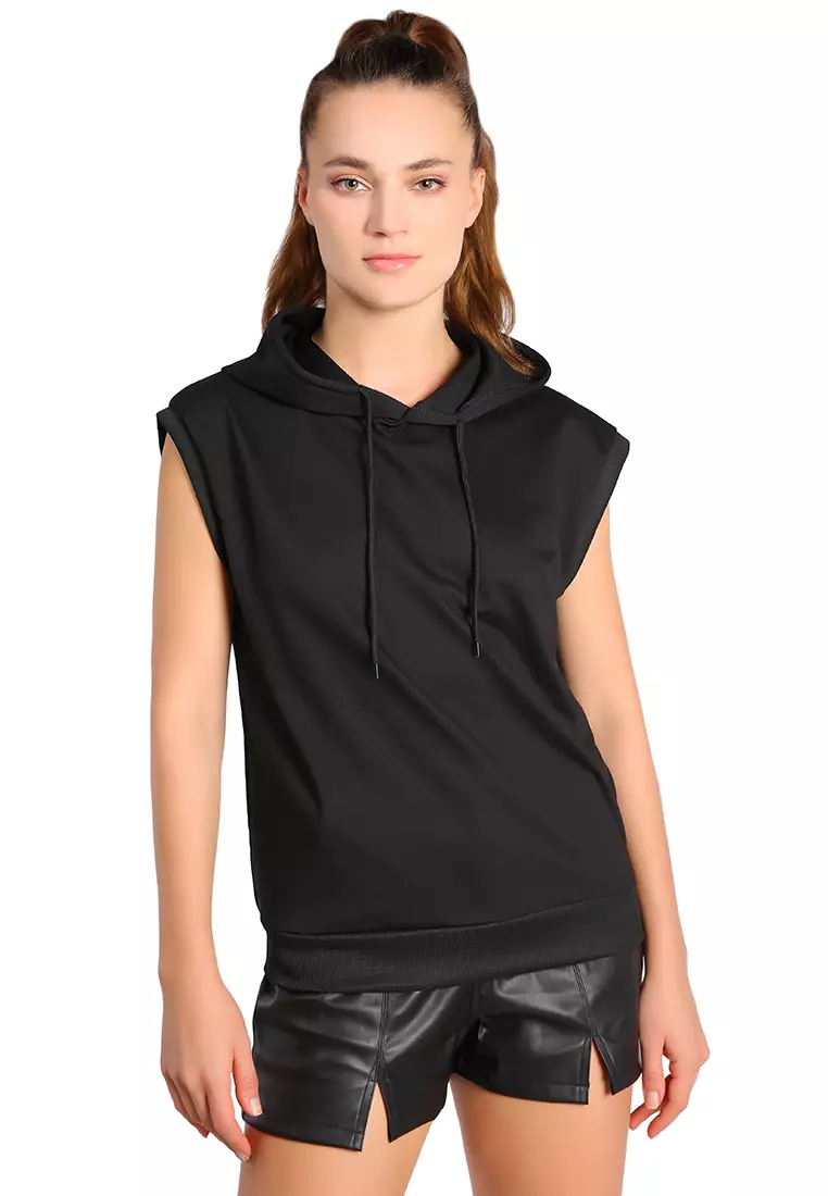 American rag sleeveless hoodie discount