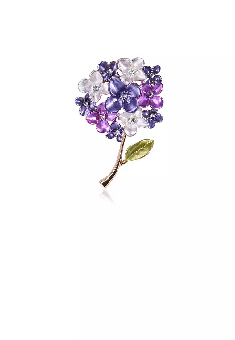 Purple on sale flower brooch