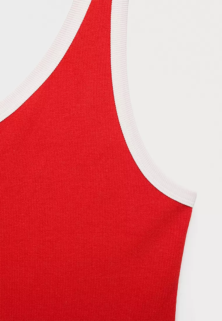 Asymmetrical Top with Contrasting Trim