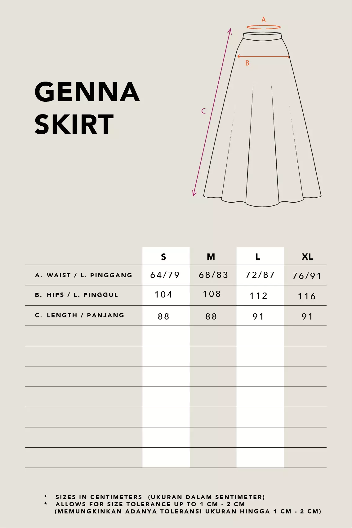 Kami Genna A Line Skirt Black