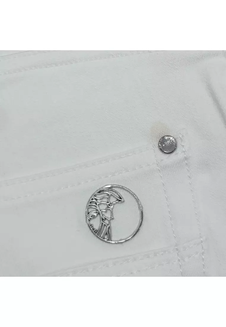 Versace Pre-loved Versace Patch Detail Jeans for Men in White - O2 ...
