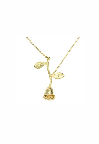 ZITIQUE gold Women's Rose Necklace - Gold 5D019AC249837DGS_1
