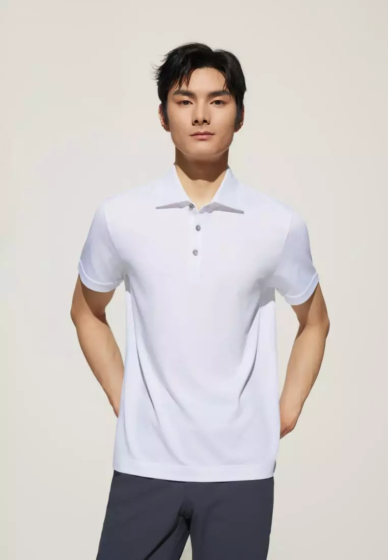 G2000 Easy Care Silk Linen Smart Fit Twill Short Sleeve Polo Tee
