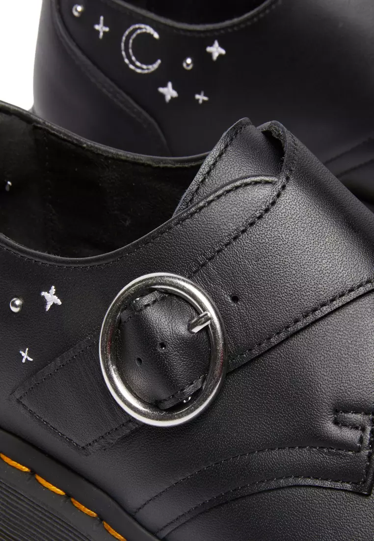 Monk Celestial Quad Softy Leather Black Platform Shoes Women