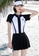 A-IN GIRLS black and white Fashionable Sports One Piece Swimsuit D6154USDEA34DBGS_6