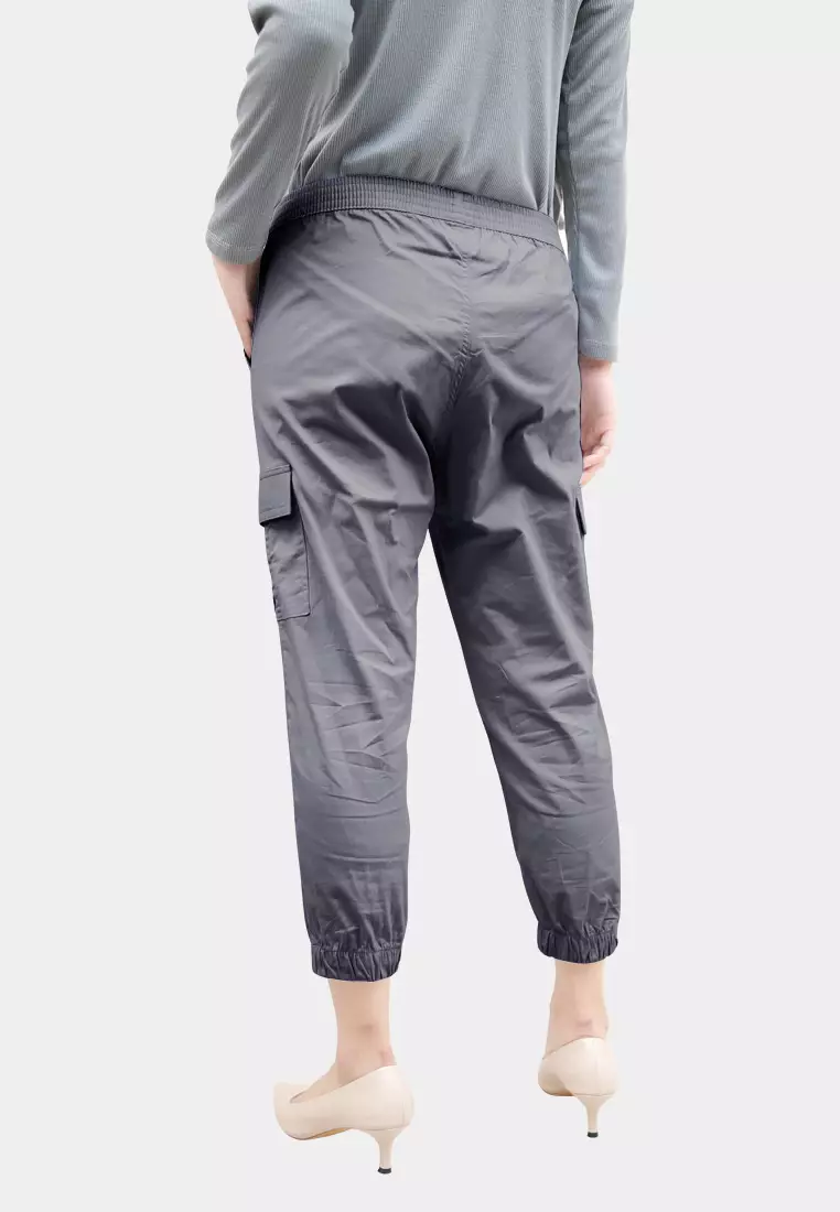 Cotton Bee - Kleine Cargo Pants  | Celana Cargo Jogger Wanita - Grey - L 