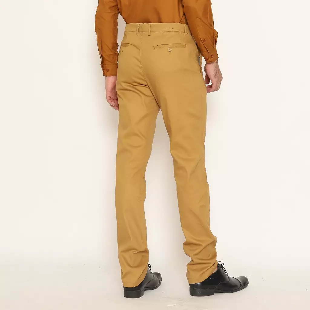 Schoeller Celana Chino Pria Slim Fit Panjang – MELVIL Khaki Polos Premium