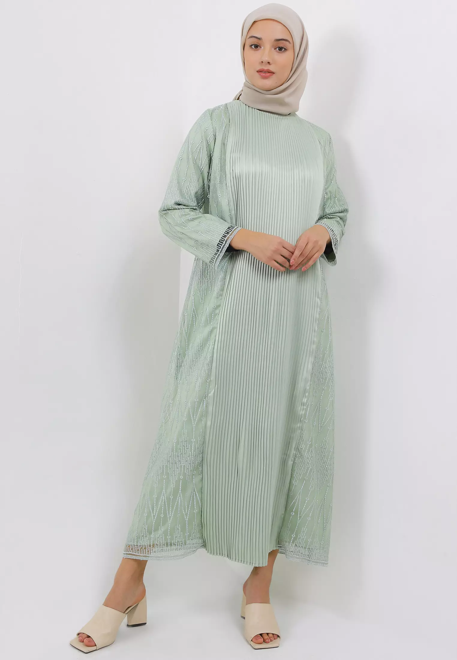 MFMW Qureshi Dress Gamis Brukat Mint