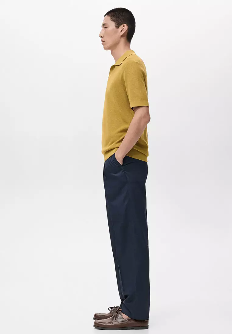 Structured Knitted Polo Shirt