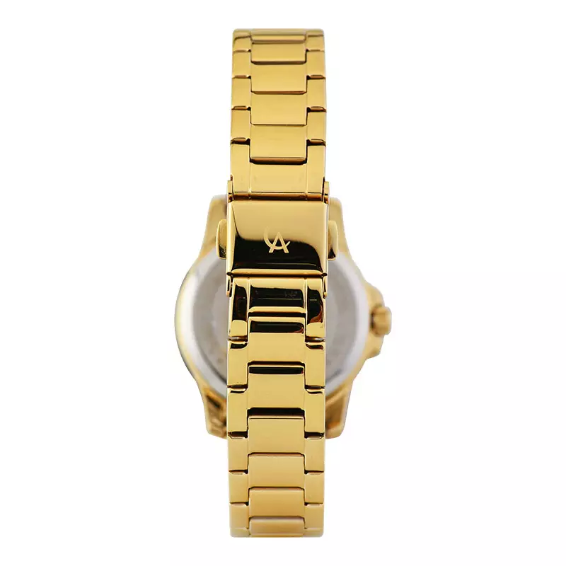 Jam Tangan Wanita Alexandre Christie Passion AC 2A97 BF BGPBO Ladies Brown Dial Gold Stainless Steel Strap