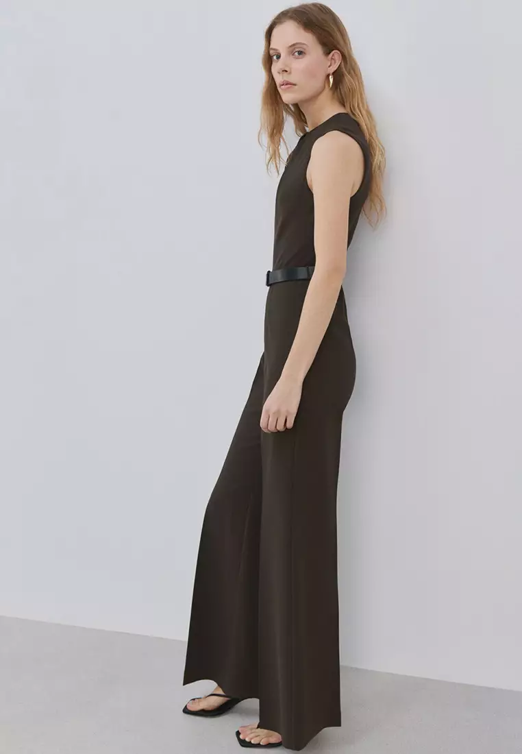 Jumpsuit With Draped Detail Belt