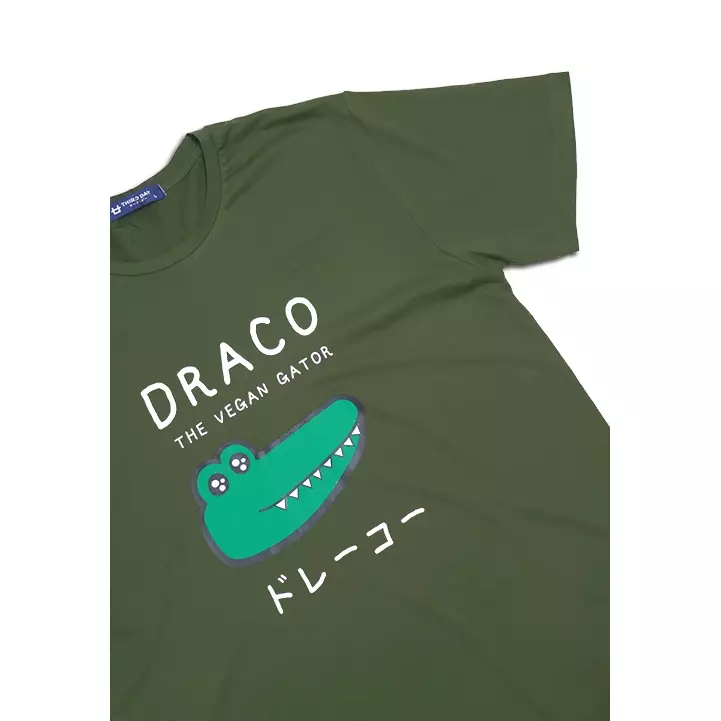 MTD71D draco shine eyes ga T-shirt Olive