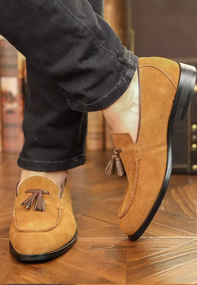 Suede Leather Tassel loafers MK5060-1
