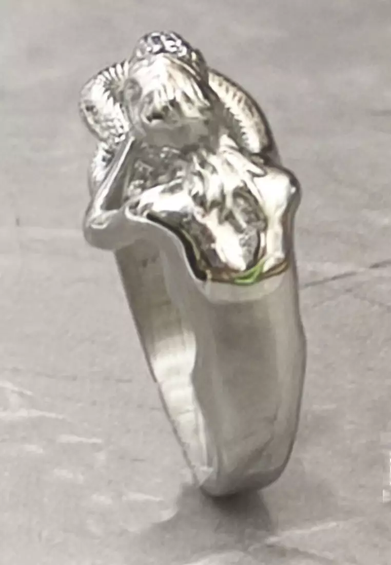 Aksesoris Cincin Pria snake Charmer Ring Silver 