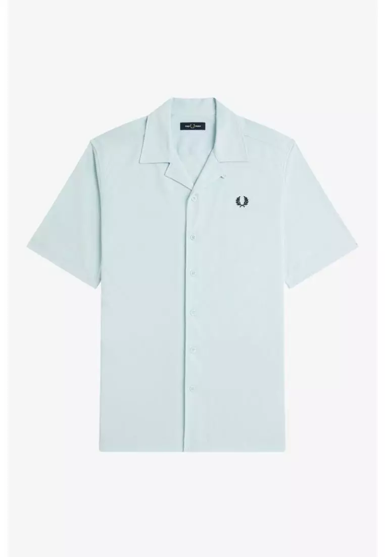 Buy Fred Perry Fred Perry M1745 Compress Mesh Revere Collar Shirt