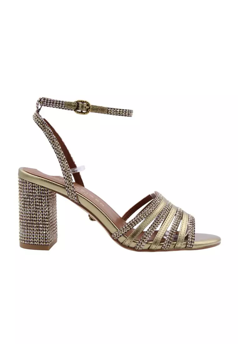 Discount on Kurt Geiger  shoes - SKU: Pierra Block Sandal Bronze Combo