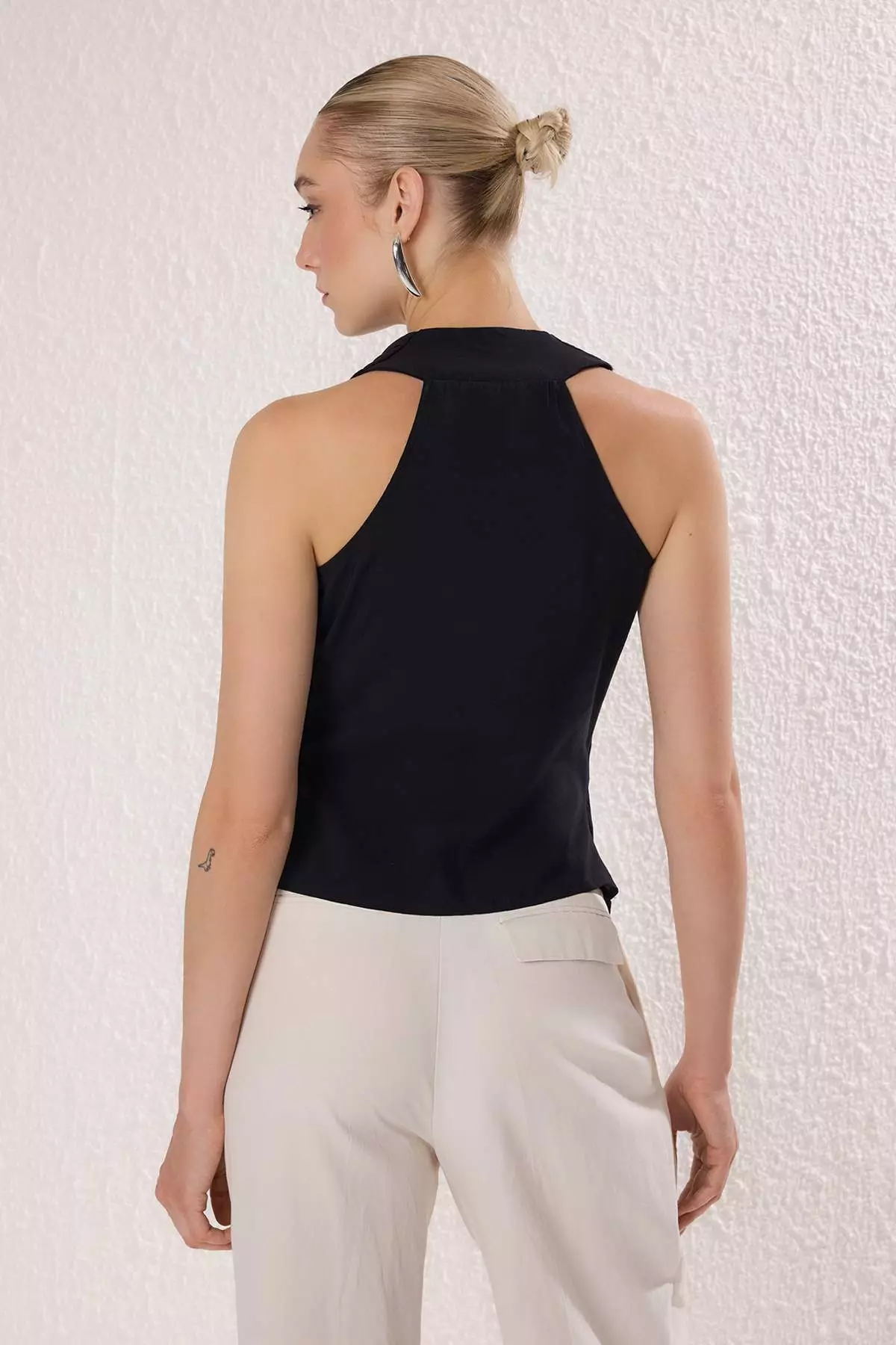 Limited Edition Black Modal Double Breasted Blouse