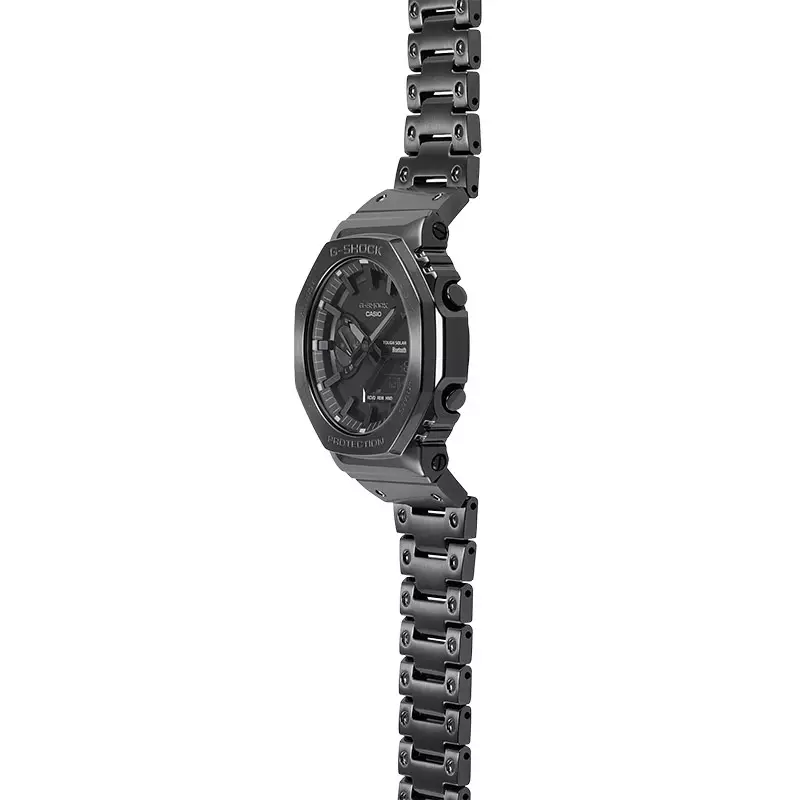Jam Tangan Pria Casio G-Shock GM-B2100BD-1ADR CasiOak Solar Full Metal Analog Digital Dial Gun Metal St. Steel Band