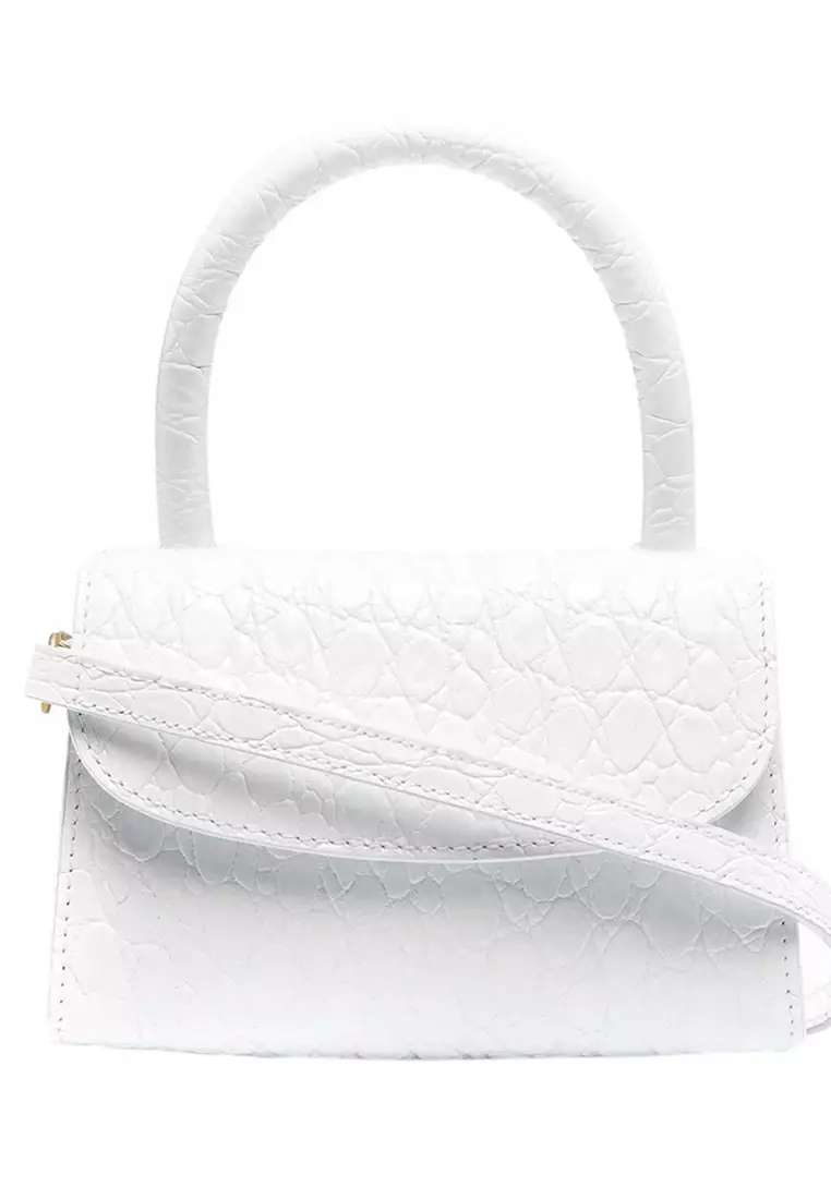 Buy By Far By Far Mini Circular Croco Embossed Leather Shoulder