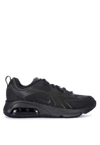 Air Max 200 Mens In Black White Off Noir Metallic Silver By Nike