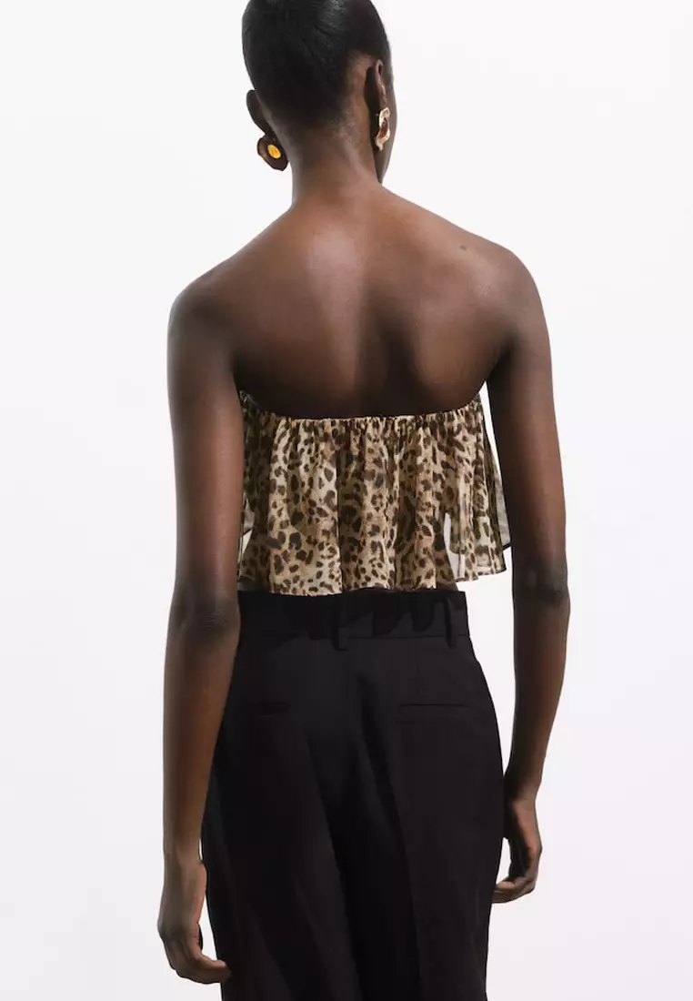 Leopard-Print Crop Top