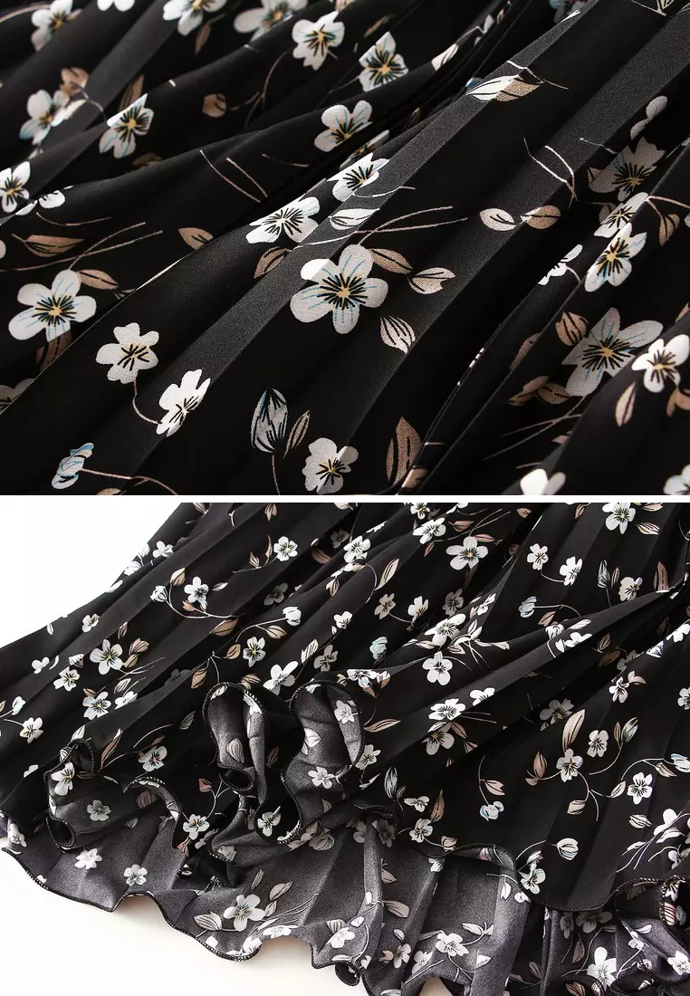 Ruffled Floral Maxi Skirt AF-D9908-2