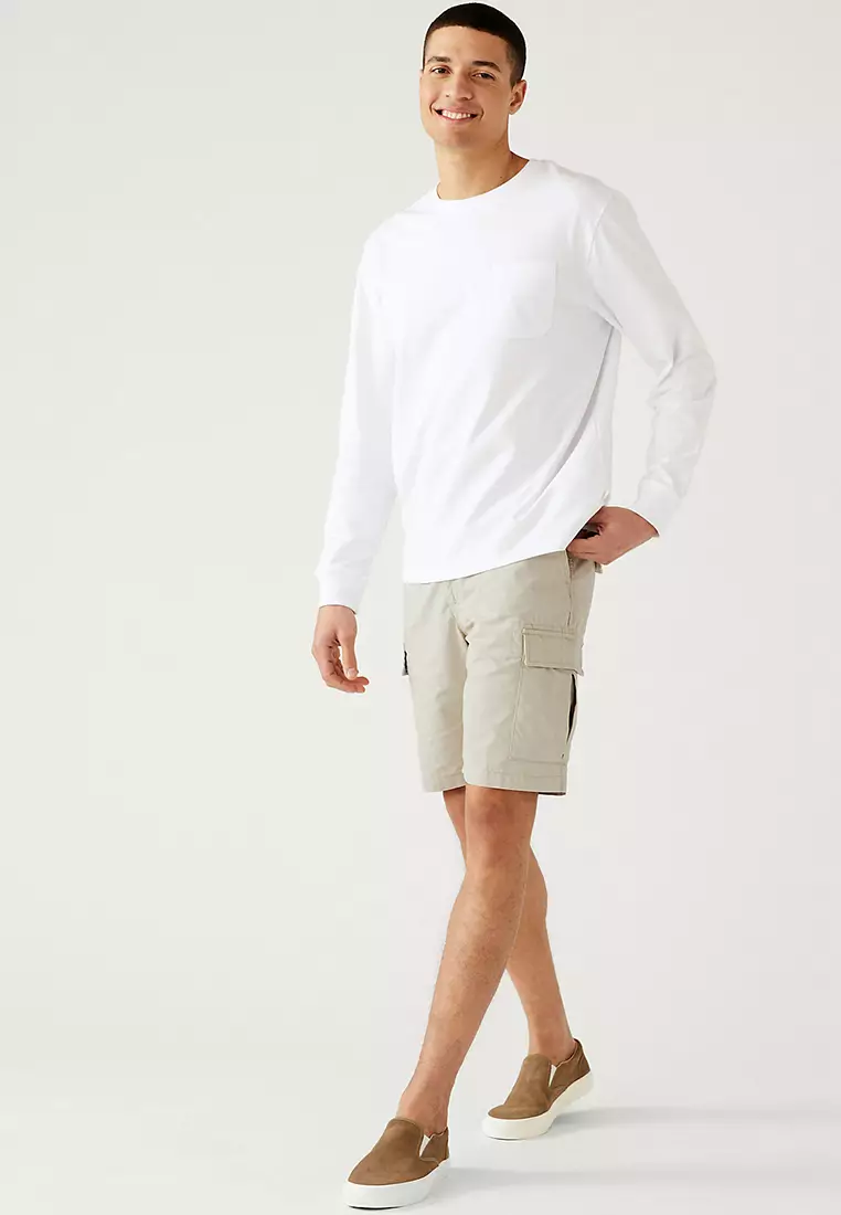 Pure Cotton Cargo Shorts