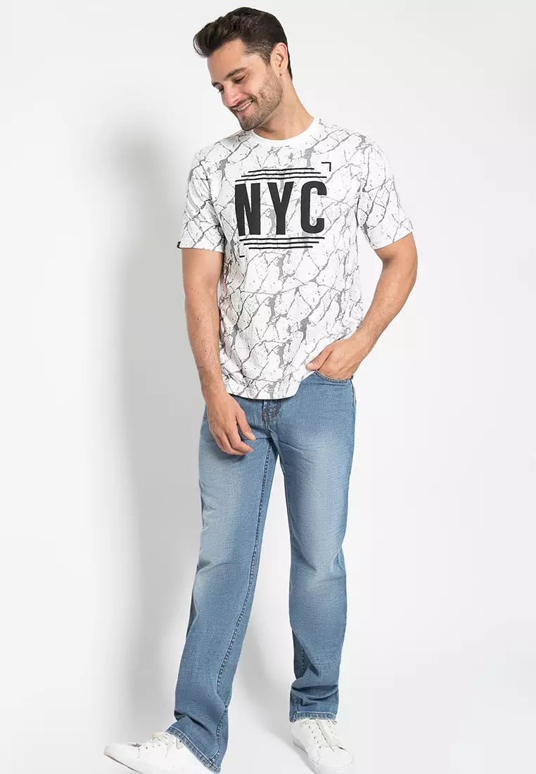 LGS - Celana Jeans Panjang Pria Washed Blue LEJT.097.388V.312.7C