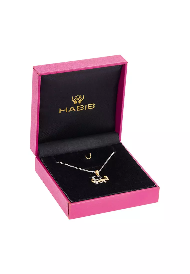 HABIB TULUS | Diamond Necklace in 375/9K Yellow and White Gold (Alphabet) 560710724(B-BA)-WG