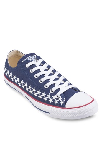 Chuck Taylor All Star Americana 星星印esprit 品牌花帆布鞋, 女鞋, 鞋