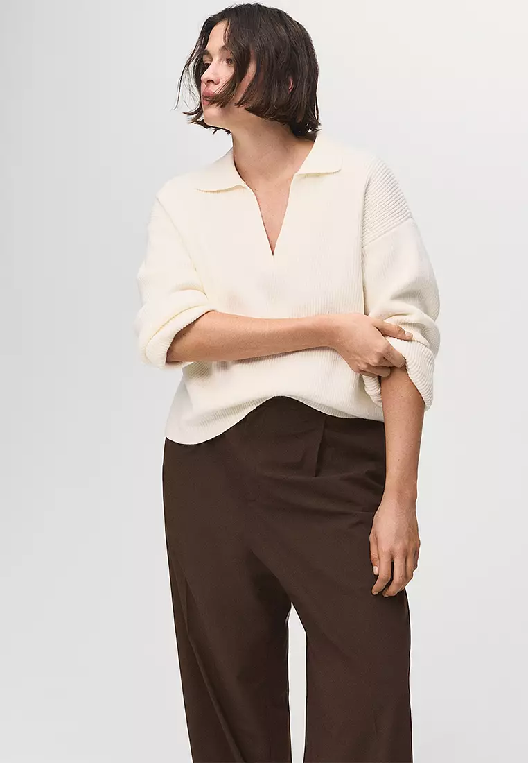 Low-Rise Wide-Leg Trousers