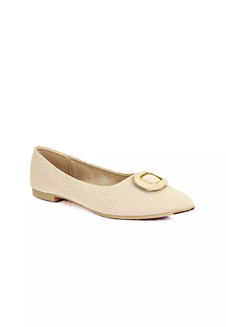 Discount on Mario D' boro Runway  shoes - SKU: Women's Ballet Flats Shoes LX 26258 Bone C49