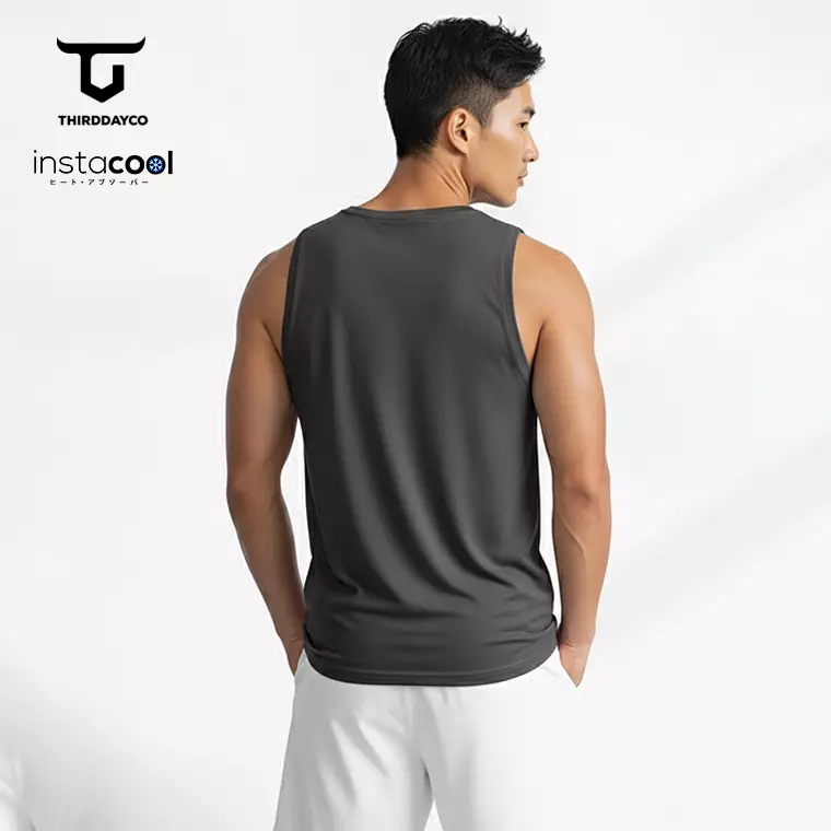 THIRDDAY Kaos Lekbong Singlet Pria "born to be wild" Abu MTY73