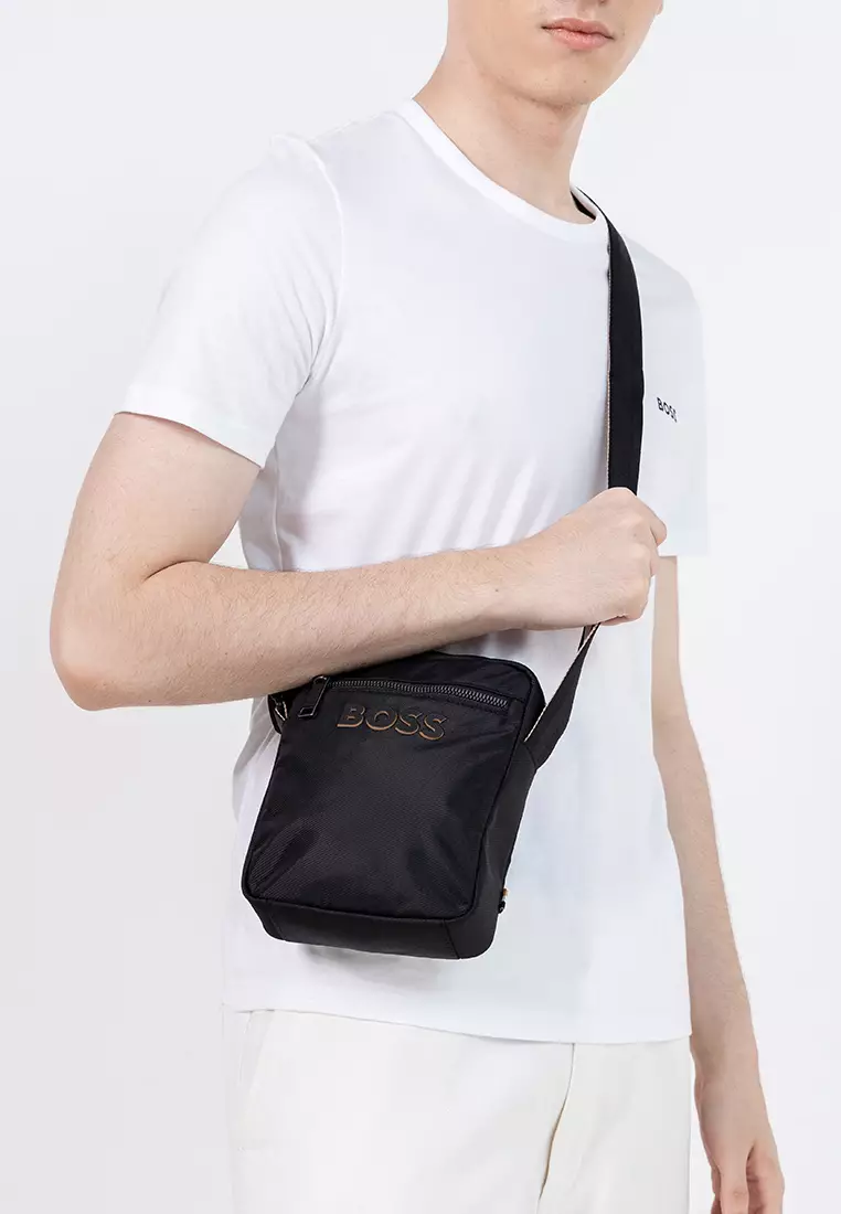 Raised Logo Structured Crossbody Bag - BOSS Mainline