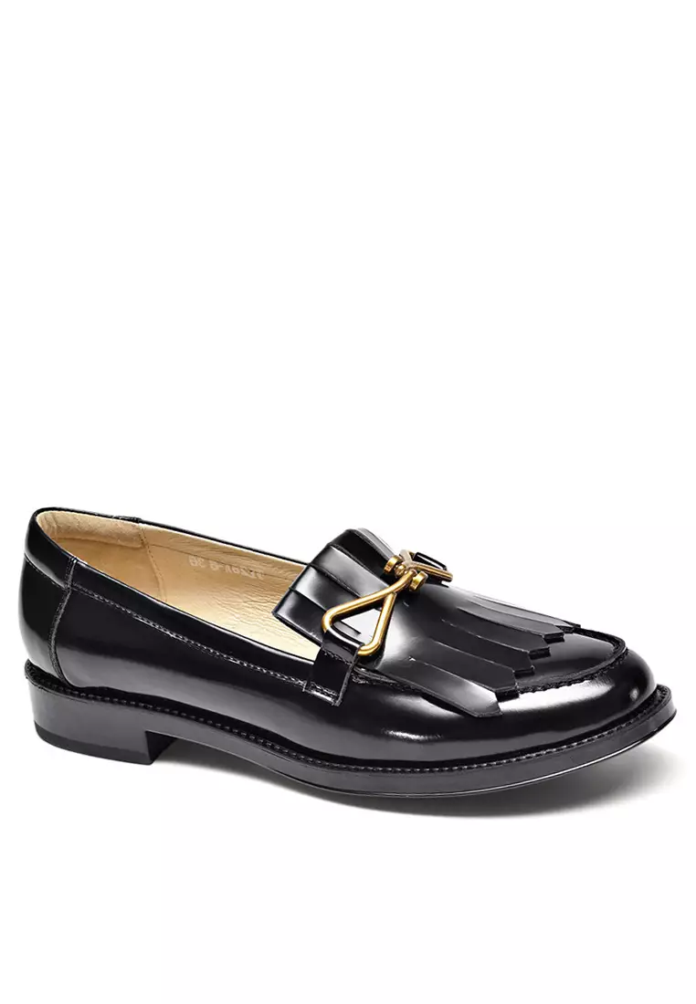 Discount on Twenty Eight Shoes  shoes - SKU: Leather Metal Buckle Loafer Ym27088