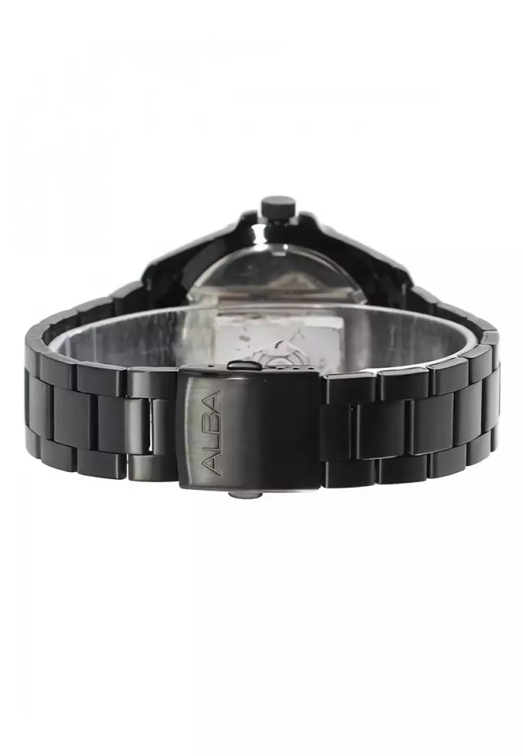 Alba Active - Jam Tangan Analog Pria - Black - Stainless Steel Bracelet - AS9N65X1