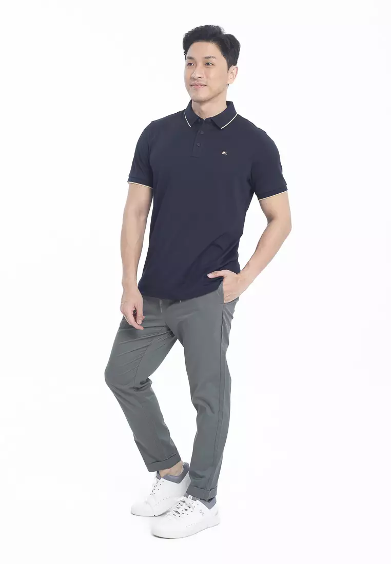 Men's Tanboocel Foldable Hem Straight Crop Pants