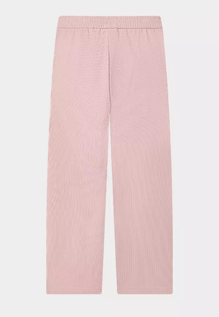 FILA CORE LIFESTYLE WHITE ORTISEI Women Knit Pants (Black / Pink)