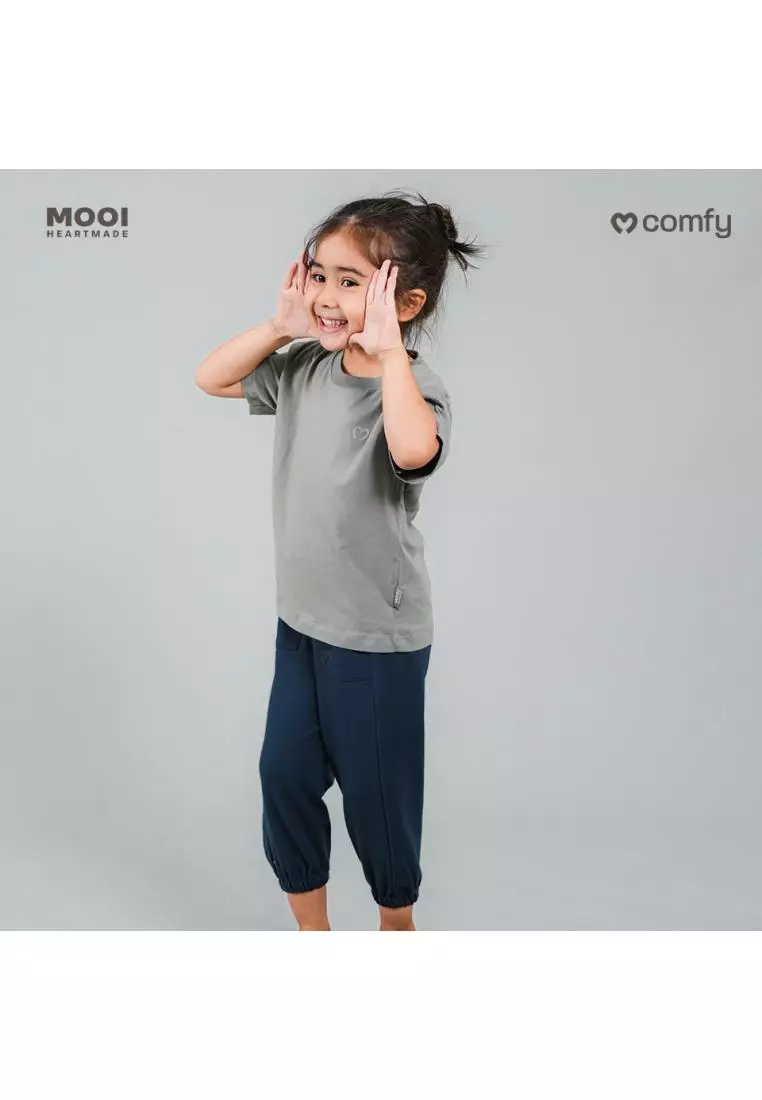 Mooi Celana Jogger Anak Comfy Jogger Pants Kids - Sage Green