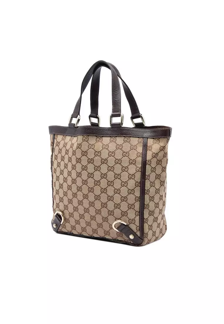 Pre-Loved Gucci Gg Canvas Abbey D Ring Tote