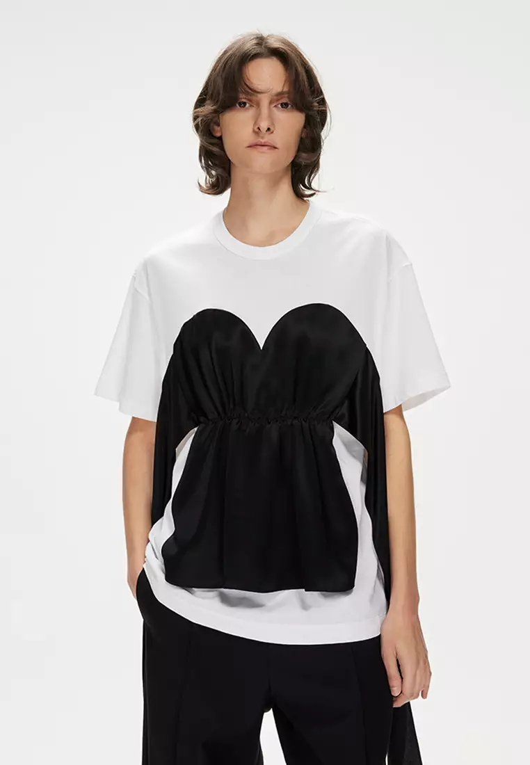 JNBY Women's Short-Sleeved Crewneck Cotton T-Shirt