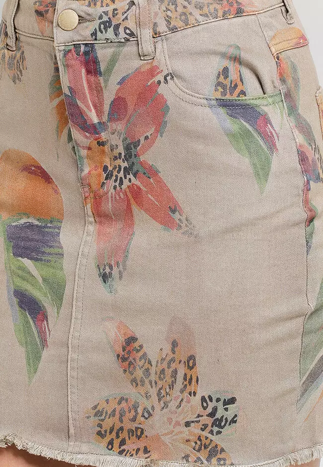 Camouflage deals skirt embroidery
